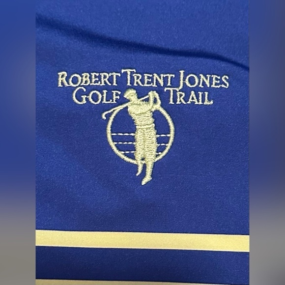 FootJoy Blue and Gray Men's Size Medium Polo Shirt EUC - Picture 3 of 6